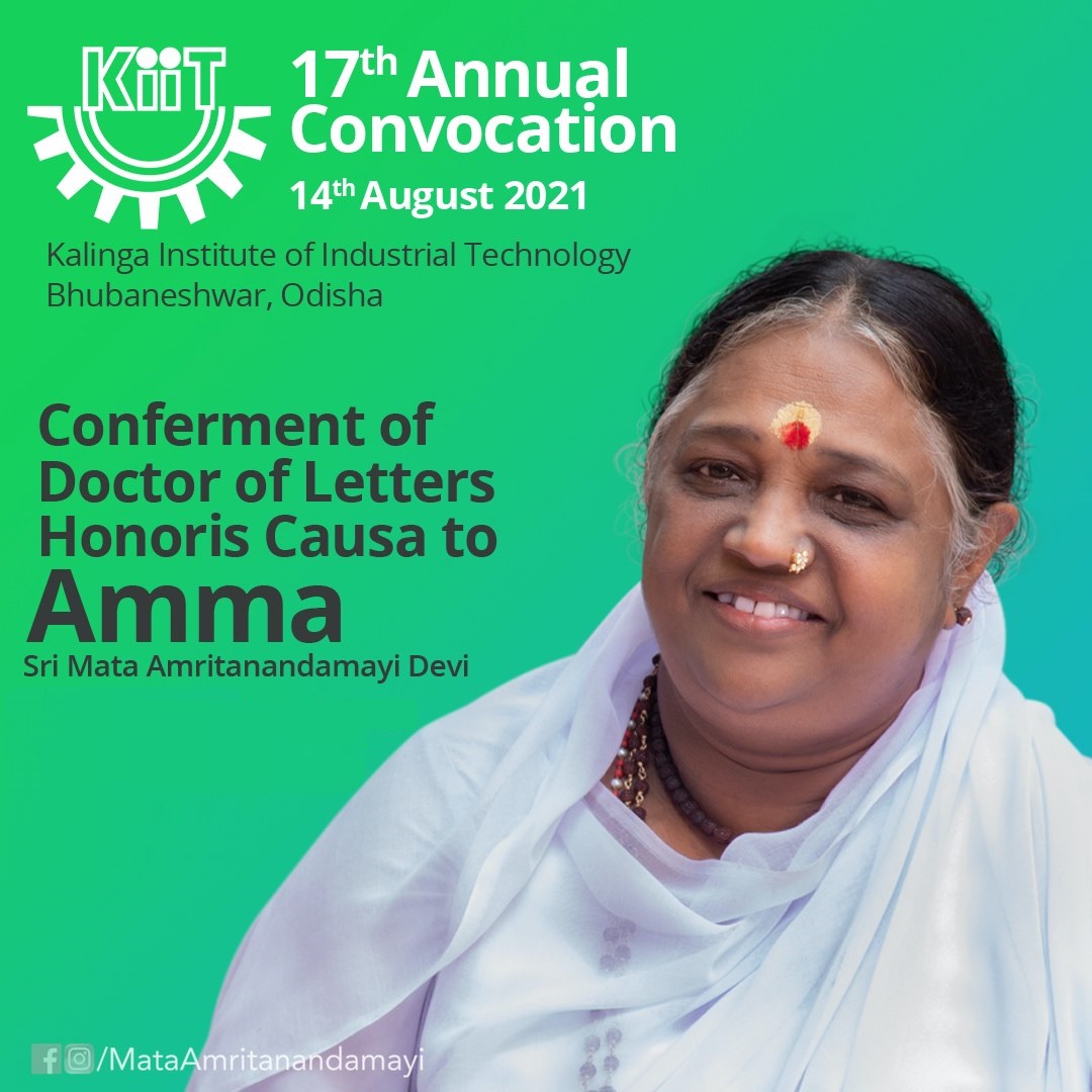 Amma riceve il titolo di Doctors of Letters (HonorisCausa)