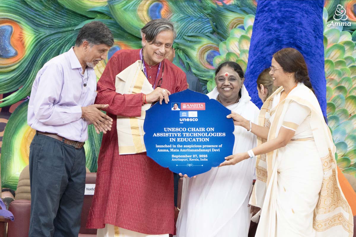 L’Università Amrita istituisce la sua terza Cattedra UNESCO dedicata alle Tecnologie Assistive per l’Istruzione